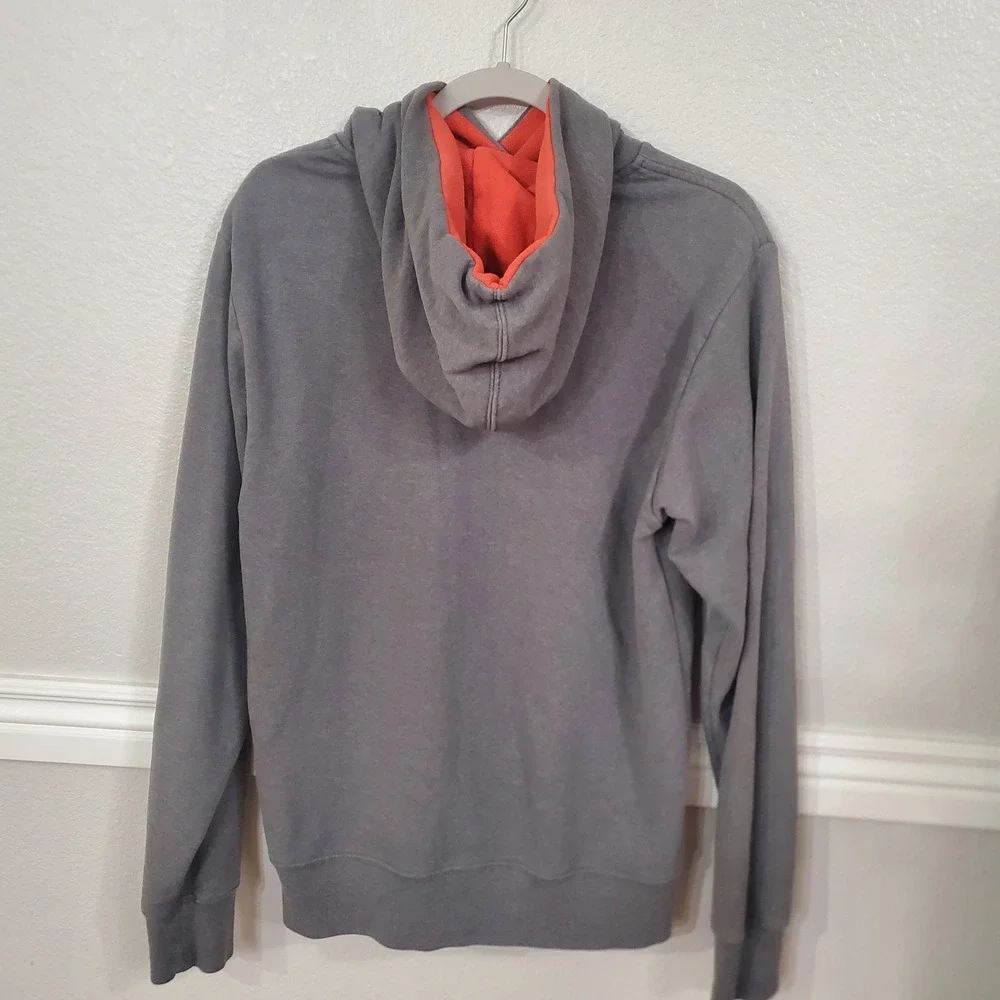 The North‎ Face Mens Graphic Pullover Hoodie Gray Orange Small NF0A3X6C